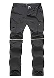 Gash Hao Outdoor Hiking Convertible Pants Mens Quick Dry Water and Stain Resistant Cargo Pockets Breathable