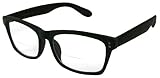 New Wayfarer Style Plastic Reading Glasses with Clear Bifocal Lens 540748TCB
