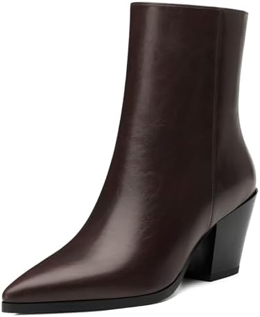 brown dress boots low heel ankle INDIA Luisa Toledo made in Spain strengthens and tones Stradivarius Slouchy Leather Kitten Heel