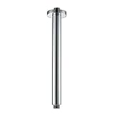 Artbath 300mm(12 Inch) Round Rain Shower Arm with Flange Ceiling Mounted Brass for Shower Head, Chrome