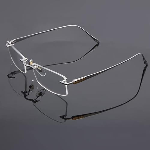 Reven Jate Glasses Rimless Eyeglasses Titanium Frame Optical Uncut