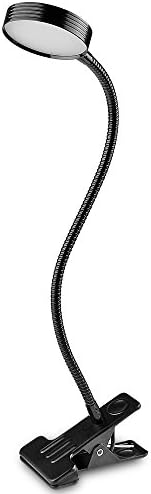 Firodo LED Desk Lamp,Studying and Reading Clamp Lamp with Adjustable 2 Color and Eye-Care,Clip on Light for Desk,Office, Bed Headboard and Computers (Black)