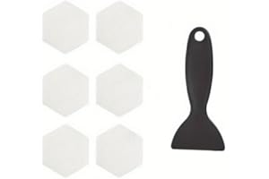 Anti Slip Shower Stickers, Adhesive Decals Safety Strips with Scraper for Bath Tub, Shower Floor, Stairs, 24 Pieces (Clear)