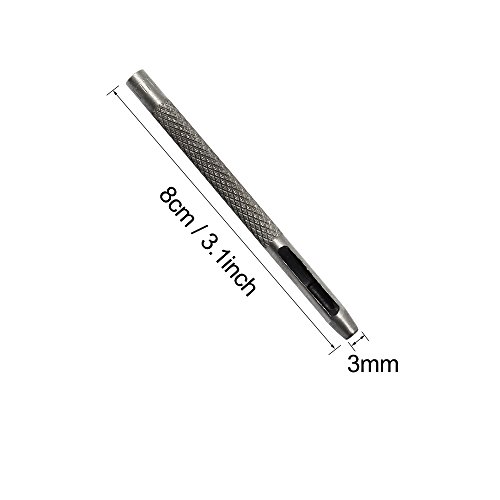 Sam Browne Soild Brass Button Studs ,Yotako 24 Pack Leather Craft Belt Chicago Screws Nail Rivets DIY suitable for Arts and Clothers making with Install Hole punch
