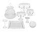 Happybuy 12 PCS White Cake Stands Set Metal Antique Cupcake Stand Pastry Trays Dessert Display Plate Birthday Party Wedding Cake Stand Holder with Crystal Pendants and Beads (12PCS, White)