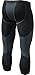 TSLA Men's 3/4 Compression Pants, Running Workout Tights, Cool Dry Capri Athletic Leggings, Yoga Gym Base Layer, Vent Capris Black & Charcoal, Large