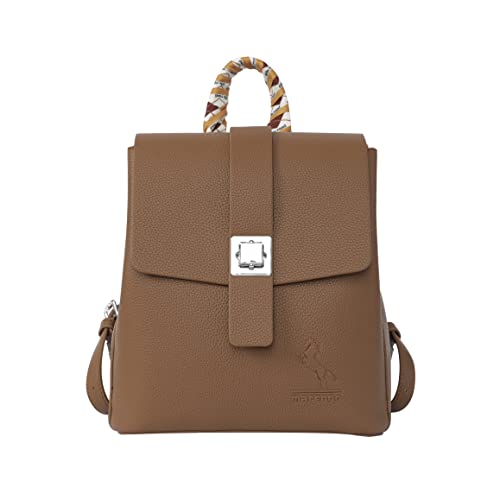 Marengo Fashion Shoulder Bag Leather Women Girls Ladies Backpack Travel bag Brown