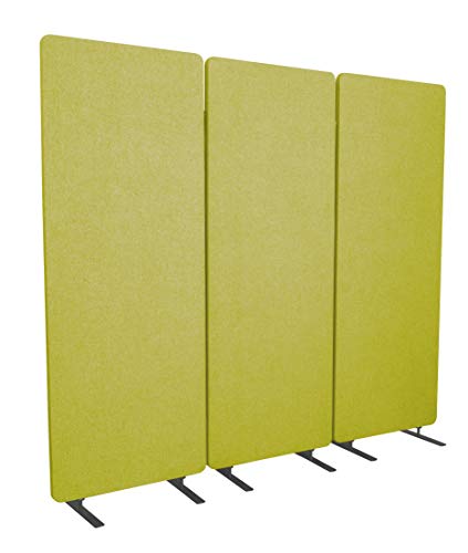 ReFocus Acoustic Room Divider | Office Partition - Reduce Noise and Visual Distractions with This Easy-to-Install Wall Divider (72" X 66" 3-Pack, Tea Green) - Thumbnail 5