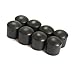 Vktech 8 Pcs 5/8 Inch Foosball Soccer Football Table Rod Lid End Cap Fussball Black