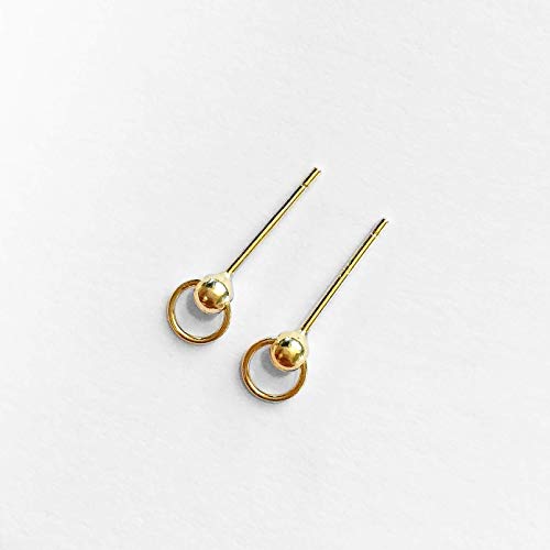 Gold Vermeil Door Knocker Stud Earrings