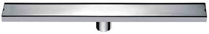 ULING D002-3 Linear Shower Floor Drain With Tile Insert Grate - Made Of SUS304 Stainless Steel , 23.6 Inch Long - Brushed Stainless