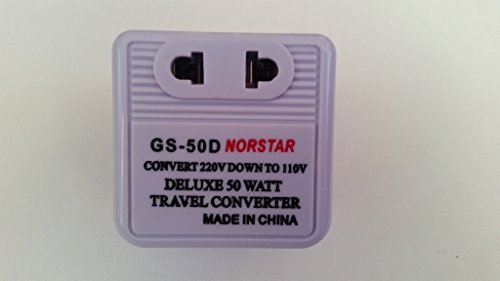 50 Watt Step Down Converter - International Travel Converter - 220-240 V to 110-120 V