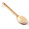 Ithyes Body Brush Dry Brushing Back Scrubber Shower Bath Brush Bamboo Wood Long Handle Natural Bristles exfoliating…
