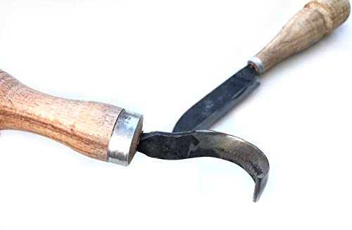 Spoon Carving Tool/Knife Set - 2pcs: Wood Carving Tool & Spoon Carving Hooked Knife. Best Set for Carving Spoons Bowls kuksa and Cups - by Stamesky. - Thumbnail 3