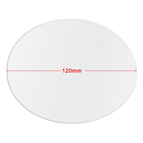 Wisamic Clear Borosilicate Glass Heat Bed Round 120mmx3mm for 3D Printers Mini Delta, etc