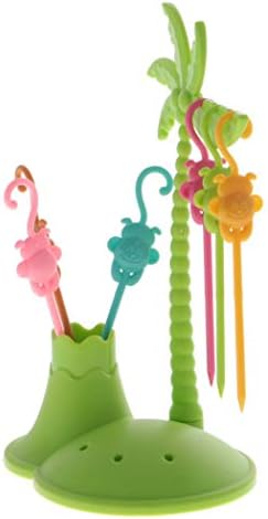 Morning May Monkey Tree Style Set Party Fruit Skewers For Fruit Cheese Green 11 x 2 cm