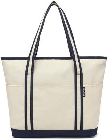 Amazon.com: Q-Tees 34.6L Large Canvas Deluxe Tote One Size Natural