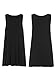 ROMWE Women's Casual T-Shirt Sleeveless Swing Dress Tunic Tank Top Dresses Black XXL