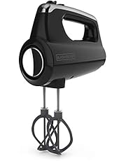 BLACK+DECKER Helix Hand Mixer, Premium Performance 5 Speed Hand Mixer, Includes 5 Attachments and Case, Black, MX600BC