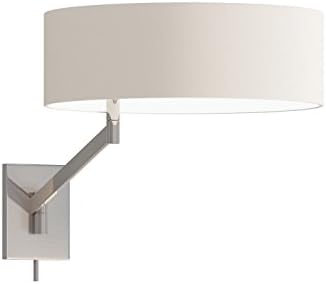 Sonneman 7080.13 Transitional One Light Swing Arm Wall Lamp from Perch Collection in Pewter, Nickel, Silver Finish,