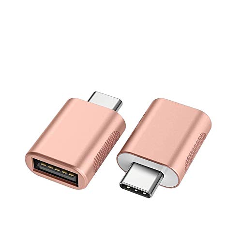 marstanal USB C to USB Adapter(2 Pack),USB-C to USB 3.0 Adapter,USB Type-C to USB,Thunderbolt 3 to USB Female Adapter OTG for MacBook Pro 2019/2018/2017,Surface Go,More Type-C Devices (Rose Gold)