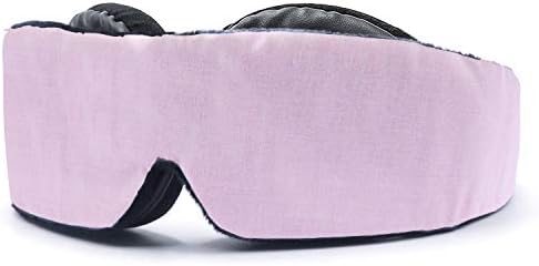 Adjustable Eye Mask, Light Blocking Eye Cover with Breathable Memory Foam Contoured for Sleeping, Naps, Travel, Pink