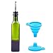 LEGERM Olive Oil dispenser Bottle for Kitchen - Oil Cruet with Pourers Spout and Funnel 8oz
