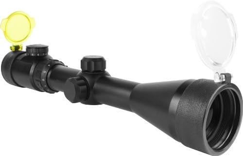 Aim Sports 3-12X50 Dual Ill. 30-mm Scope/Dot/Rings, Green Lens (Black, Medium)