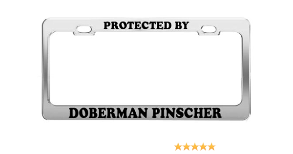 doberman license plate frame