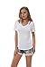 Women's V Neck Short Sleeves Tee Cold Shoulder Top Modal Cotton Loose T Shirts Comfortable Undershirt Basic Blouse