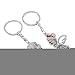 Cinlla Chain Couple Link for Lifting Heavy Duty He She Boy Girl Couple Metal Keychain Keyring
