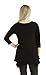 Free to Live 3 Pack Women's 3/4 Sleeve Loose Fit Square Hem Tunics (Black, Charcoal, Rose),XL