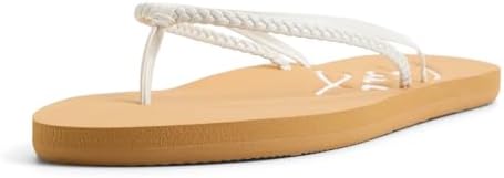 Amazon.com | Roxy Women's Porto Flip Flop Sandal, Black/Tan, 5