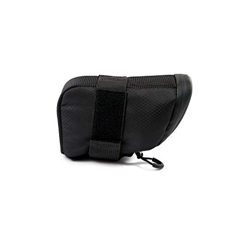 LEZYNE Micro SCaddy Compact Aerodynamic Wedge Cycling Saddle Bag with Velcro Straps for Road