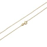Cable Chain Necklace Sterling Silver Italian 1.3mm Gold Plated Nickel Free 14 - 36 inch