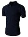 H2H Mens Casual Basic Pique Polo Shirts Short Sleeve of Various Colors NAVY US L/Asia XXL (KMTTS061)