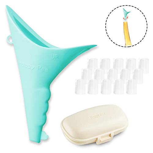 MattiSam Portable Female Urination Device, Discreet Reusable Urinal Funnel | Free Carrying Case, Disposable Urine Bags | Lets You Pee Standing Up, Leakproof, Ideal for Camping, Outdoor, Pregnant Women
