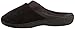 Isotoner Women's Microterry PillowStep Satin Cuff Clog Slippers, Black, 9.5-10 B(M) US