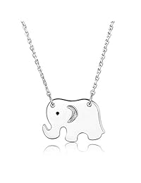 Annis Munn Collar de buena suerte, plata de ley 925, colgante de elefante para el día de Navidad, regalo de cumpleaños para niñas y mujeres