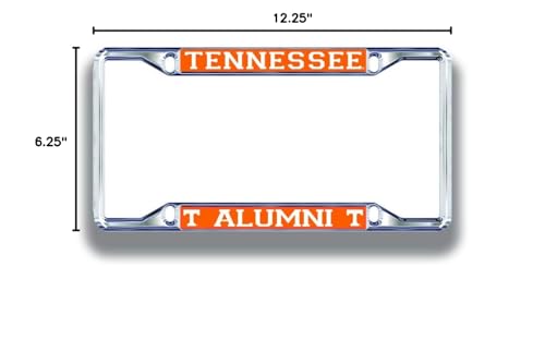 Elite Fan Shop Tennessee Volunteers License Plate Frame Alumni - Silver