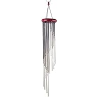 Kekailu Wind Chimes,Wooden Metal Tube Fengshui Wind Chimes Bell Home Hanging Window Balcony Decor Home Decorations,Silver