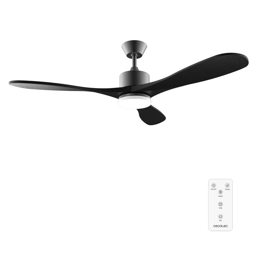 Cecotec Ventilateur De Plafond Energysilence Aero 5290 Stone Pro De 35 W et 52” avec Un Moteur Dc et Une Lampe Led