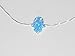 Blue Opal Hamsa Necklace POWDER BLUE + 925 BOX Silver Chain