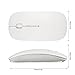 Tonor Bluetooth 3.0 Wireless Mouse Ultra Slim Portable Optical Mouse 800/1200/1600 DPI White-Updated Version