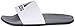 adidas Men's Adilette Comfort Slides Sandals, White/Iron Metallic/Vista Grey, 8