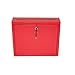 Adir Metal Suggestion Box with Lock and Slot, Wall Mount Deposit Box for Payments and Checks, Office Mail Box for Employees, Mailbox for House, Safe Drop Box with Keys - 3x10x12 Inch Red