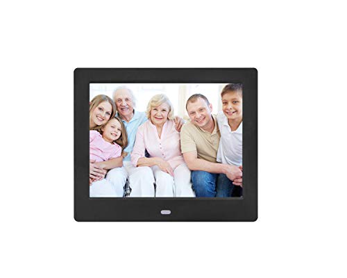 Digital Photo Frame 32GB SD Card 8 Inch 1024×768(4:3) High Resolution IPS Display Digital Picture Frames Auto-Rotate Image Preview Background Music Video Calendar with Remote Control