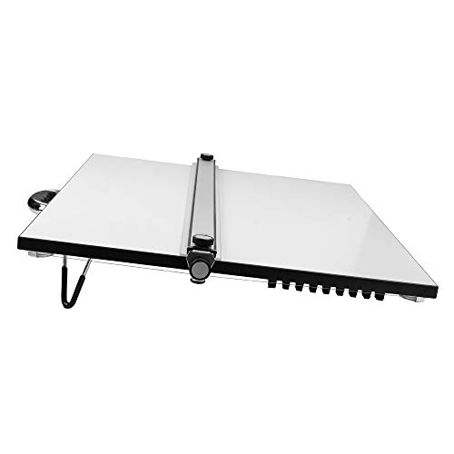 Pacific Arc Table Top Drawing Board with Parallel Bar, White, 30 inches