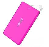 Urge Basics Ultra Slim PowerPro 4000mAh with Built-in Micro USB Connector (Pink)