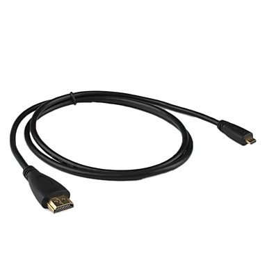 1.8m Video Cable for Tesco HUDL & HUDL 2 (Micro Hdmi to hdmi) 1080p Full HD 1.4V Black
